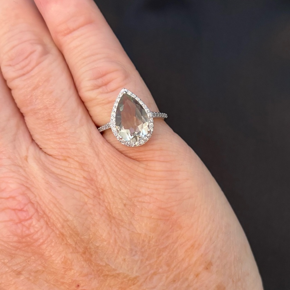 NEW Natural Green Amethyst Ring - Size 6 - Picture 3 of 5